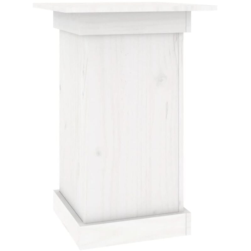 Vidaxl - Support à fleurs Blanc 40x40x60 cm Bois de pin solide