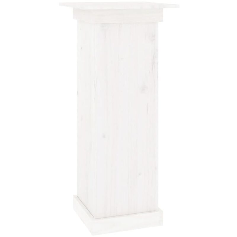 Vidaxl - Support à fleurs Blanc 40x40x90 cm Bois de pin solide