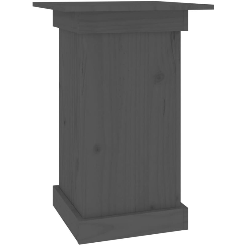 Vidaxl - Support à fleurs Gris 40x40x60 cm Bois de pin solide