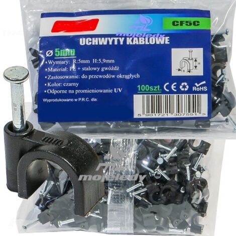 Support FLOP 05 100 pcs. pack 5x5.9 noir CF5C