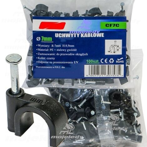 Support FLOP 07 100 pcs. pack 7x8,9 noir CF7C