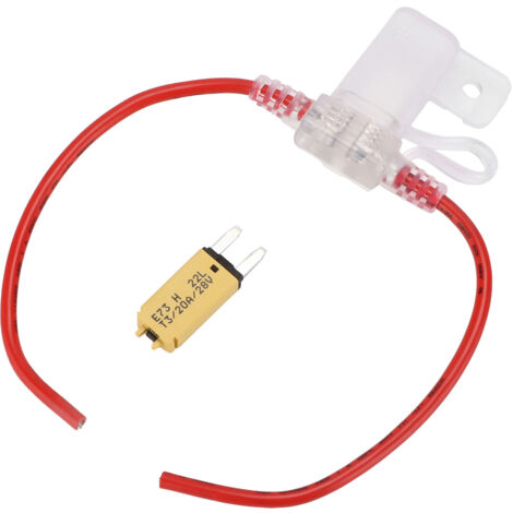 Support Fusible 12AWG Transparent Imperméable avec Bouton Reset Manuel pour Voiture Yacht RV Camion 32V