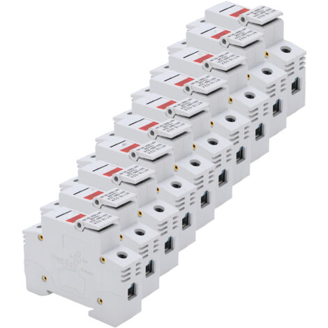 Support fusible miniature rail DIN RT18-32X, 32A 690V avec voyant LED, pôle unique pour installation électrique