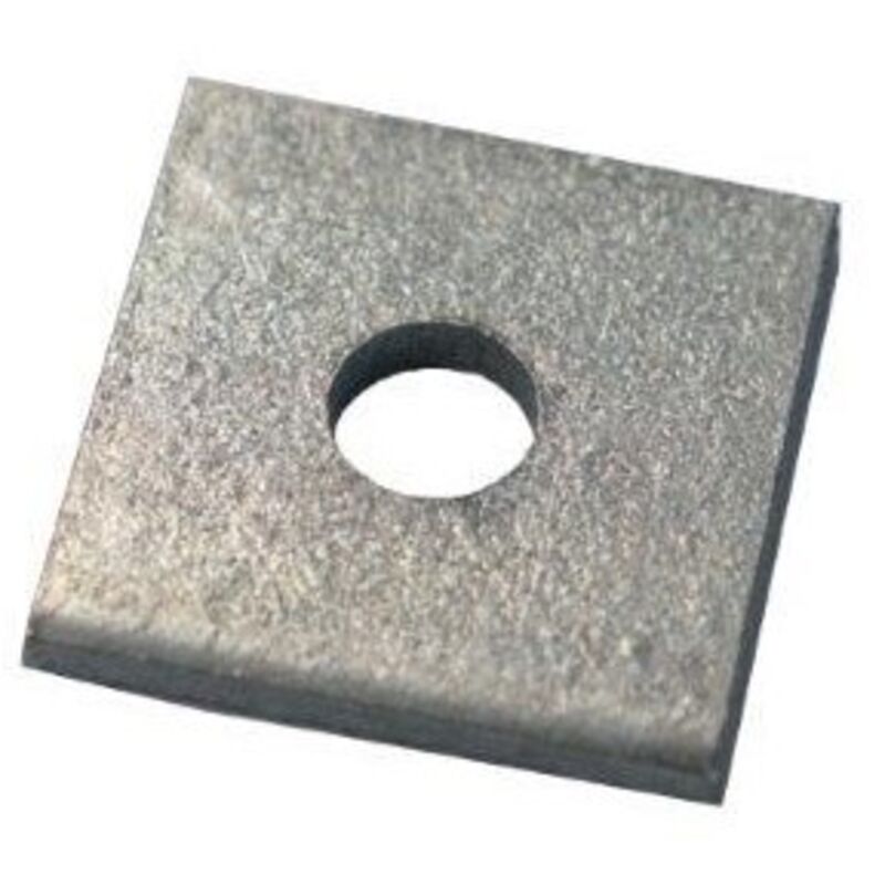 Support Galvanisé et trempé Carré, 1 trou de diamètre 8mm, M6 x 40 x 3mm ( Prix pour Sachet de 50 )