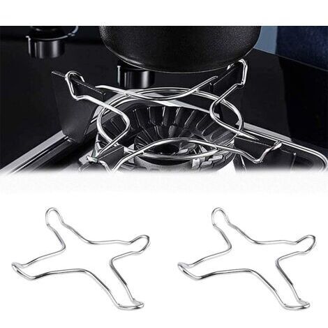 Support Gaziniere Gaz 2 Pièces, Universel Support pour Cuisinière, Cuisinière à Gaz de Support, Réducteurs de Gaz Support Wok, Casserole Support de Poêle à Gaz, pour Cafetière Cuisinière à Gaz