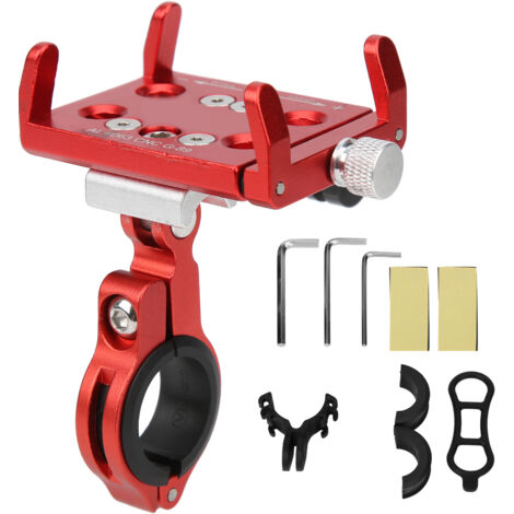 Support GUB G-89 pour Téléphone sur Vélo, Bicyclette et Moto Électrique - Rouge