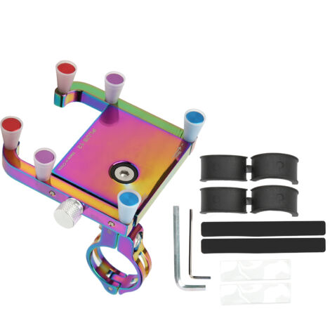 Support GUB PLUS12 pour téléphone vélo, rotation 360°, coloris électrolysé, compatible vélo, moto et vélo électrique.