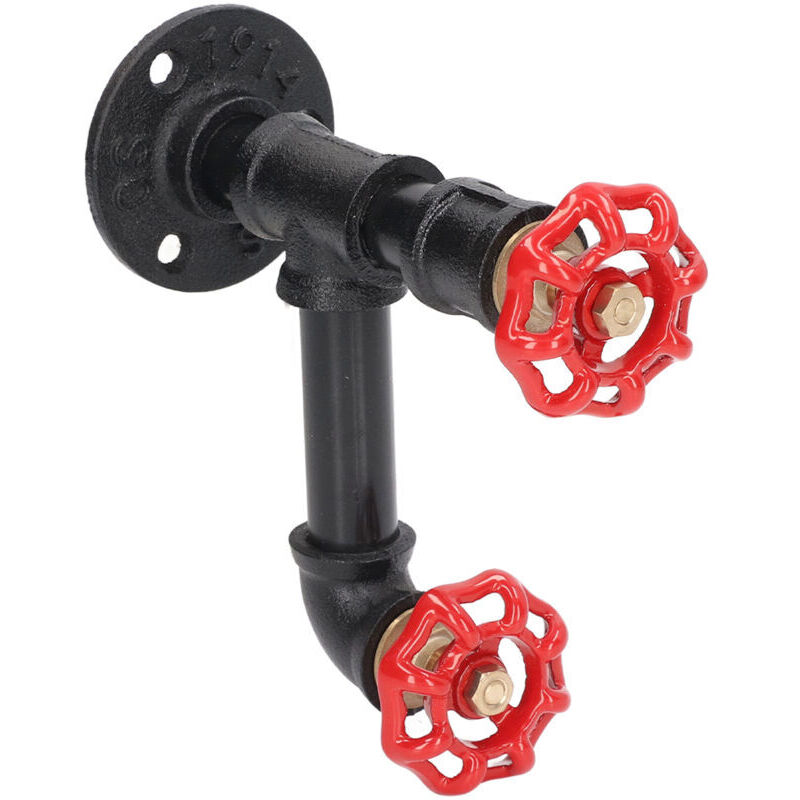 Debuns - Support industriel résistant de porte-manteau de tuyau cintre rustique de Type c de Robe de serviette..