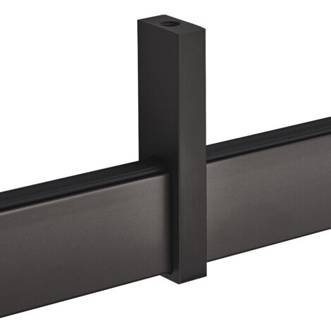 Support intermédiaire sous-tablette pour penderie renctangulaire - en aluminium finition anodisé - 75 x 20 x 10 mm - SYNBIOZ