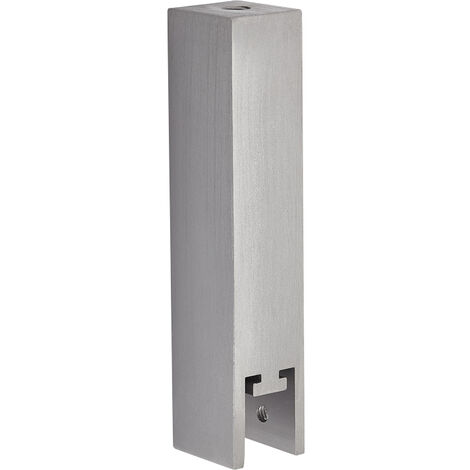 Support intermédiaire sous tablette pour tube de penderie rectangulaire - Décor : Aspect inox brossé - ITAR