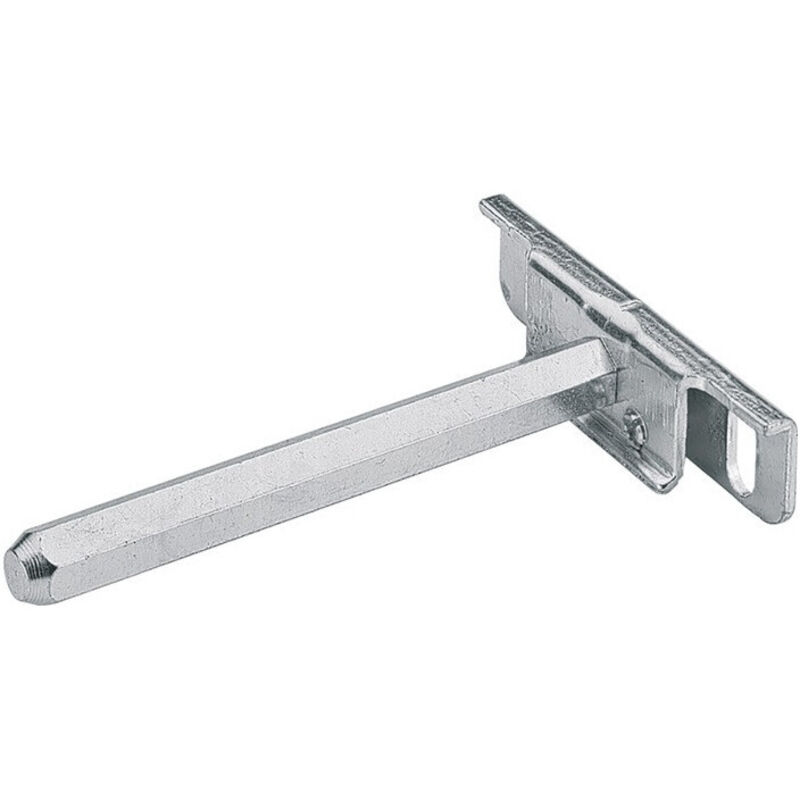 Hettich - Support d'étagère, acier au titane, galvanisé, encastré (Par 20)