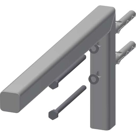 Support KWC AR, VARIUS, acier inoxydable, 30x170x370 mm, pour WT en MIRANIT