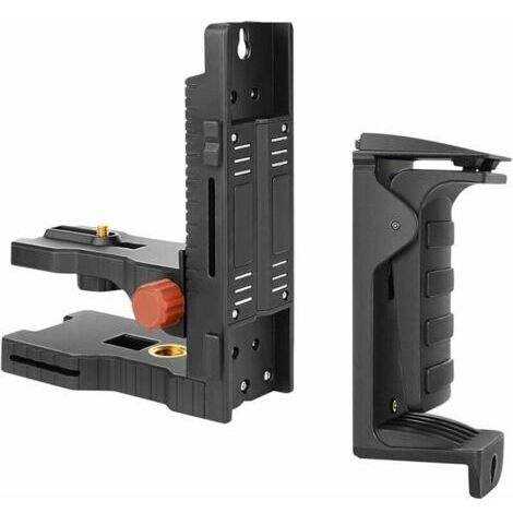 Support laser à lignes croisées avec réglage fin, clip ajustable, base magnétique pivotante multifonctionnelle, filetage mâle 1/4" et filetage femelle 5/8", rotation à 360°.