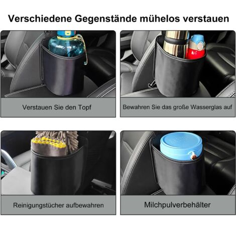 Support latéral pour siège auto, grand porte-gobelet étanche, avec pochette d'extension, sac de rangement multifonctionnel pour bouteille d'eau