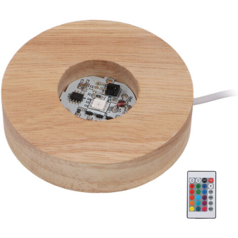 Support LED en Bois Naturel - Design Élégant et Écologique - Durable et Polyvalent - Éclairage d'Ambiance RGB
