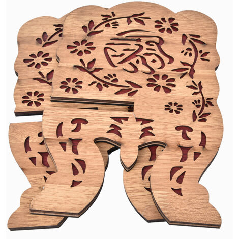 Support Livre Saint Coran 29,2cm en Panneau de Densité, Support Décoratif Islamique