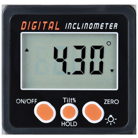 Support magnétique de boîtier de télémètre électronique de rapporteur d'angle numérique LCD 0-360 °