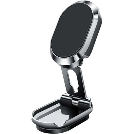 Support magnétique de téléphone pour Voiture métal Multifonctionnel Aimant Rotation 360° Support de téléphone de Bureau pour écran de Tableau de Bord Compatible avec Tous Les téléphones