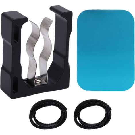 Support magnétique pour chariot, alliage d'aluminium, anti-rayures, pince à ressort en acier inoxydable, accessoire pour chaises de plage, cannes à pêche, noir