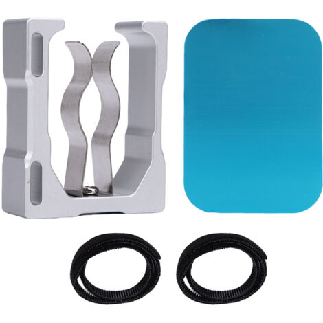 Support magnétique pour chariot, alliage d'aluminium, pince à ressort en acier inoxydable anti-rayures, accessoire pour chaises de plage, cannes à pêche, argent