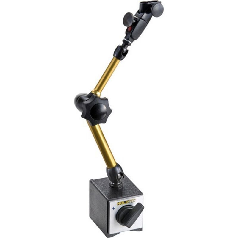 IBT - Support magnétique pour comparateur, Long. du bras : 140/110 mm, Socle magnétique de l x l x h 60 x 50 x 55 mm, Force de maintien 800 n