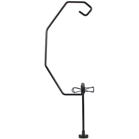 Support magnétique pour lampe de camping - Support de lampe en fer massif pour suspendre une tente - Luminaire d'extérieur portable - Noir