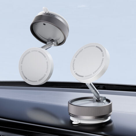 Support magnétique pour téléphone portable avec ventouse, rotation à 360°, en alliage métallique, pour voiture. - AquaForge