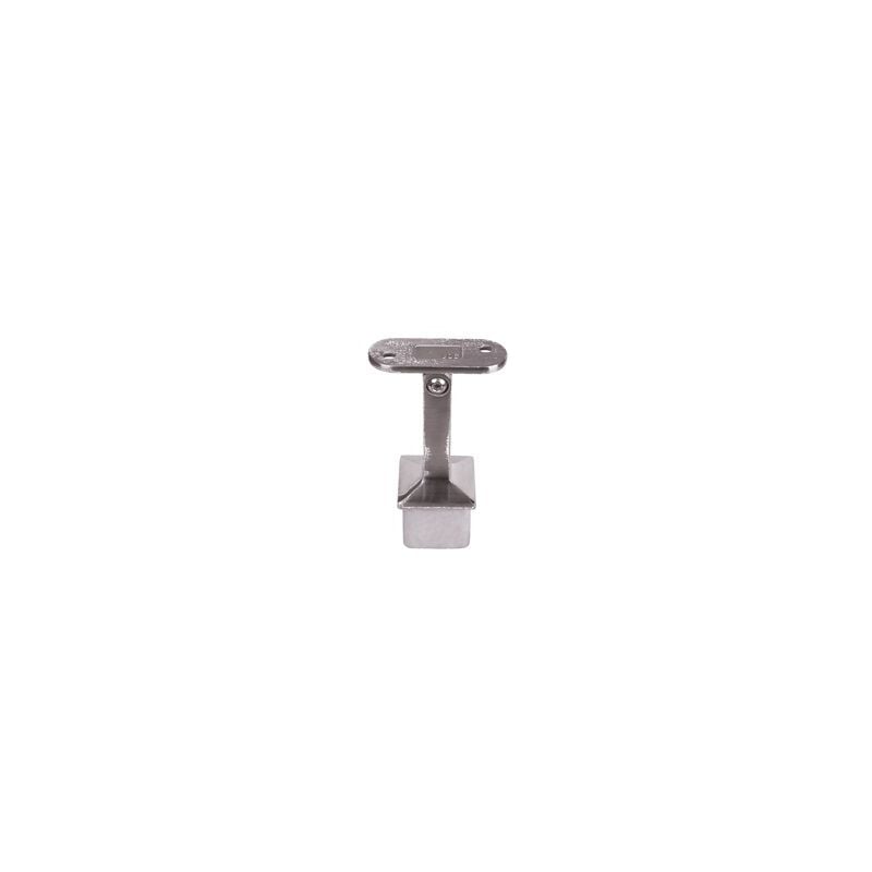 Deco Fer Forge - qualite francaise] - Support de main courante inclinable pour tube de carré de 40mm - Longueur 81mm - à manchonner - Inox 316