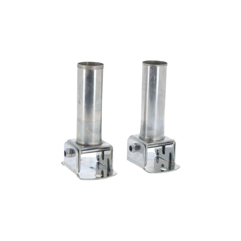 Poolco - Support Mâle basculable pour échelle de piscine - Articulé - Inox - Lot 2 pièces