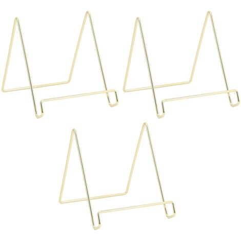 Support Métal pour Livres 3 Pièces - Étagère Bibliothèque Solide pour Albums, Magazines et Romans
