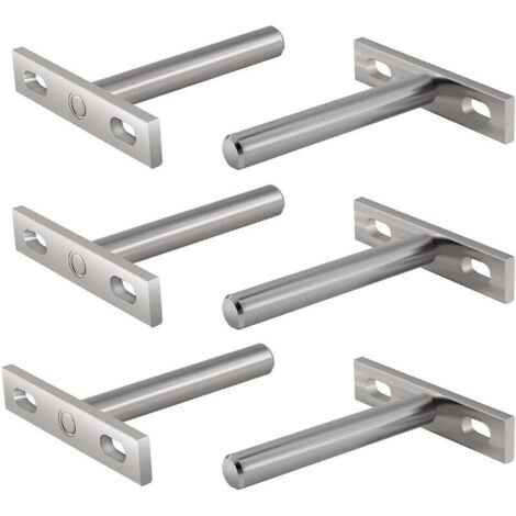 Support métallique pour étagère flottante, fixation invisible, 7,6 cm. Fixation murale invisible. - AquaForge