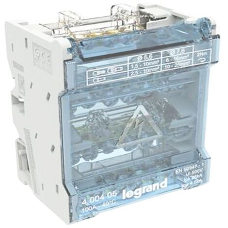 Support modulaire Bticino 100A 4 pôles 7 trous 4 modules 400405