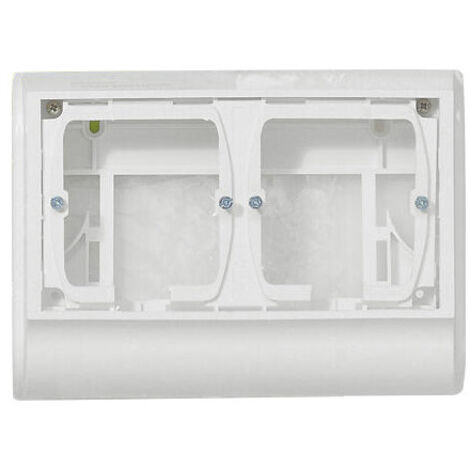 Support Mosaic 4 modules pour pose sur plinthe DLP 20mm blanc (031693)