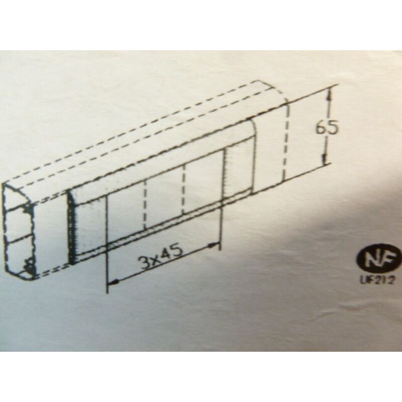 Support Mosaic 6 modules pour goulotte DLP monobloc avec couvercle 65mm (010956)