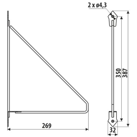 Support MP08, noir super mat