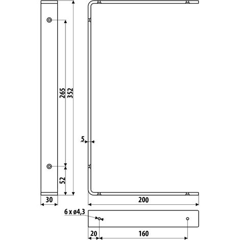 Support MP14, noir structuré
