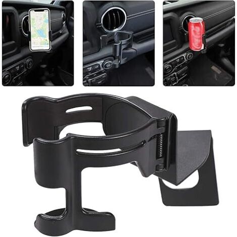 Support multifonction pour gobelet et téléphone, support de fixation 2 en 1 à boulonner pour coffre de Jeep Wrangler JL JLU et Jeep Gladiator JT (2018-2022)