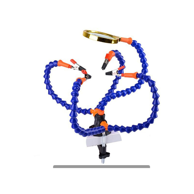 Linghhang - Support multifonction troisième main secourable, travaux d'électronique et de soudure (Pince à pincer de 5 cm, mains souples flexibles