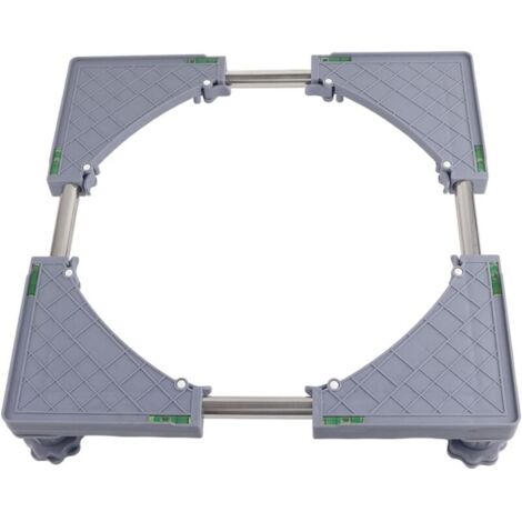 Support Multifonctionnel pour Machine à Laver, Support de Sol à Quatre Pieds Support de Base Réglable Mobile avec 4 Bases Rectangulaires pour Réfrigérateur Lave-Linge Sèche-Linge