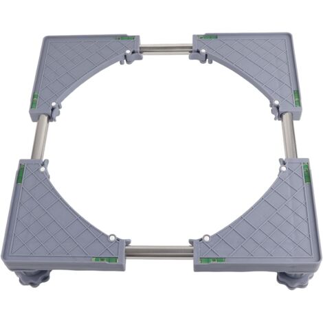 Support Multifonctionnel pour Machine à Laver, Support de Sol à Quatre Pieds Support de Base Réglable Mobile avec 4 Bases Rectangulaires pour Réfrigérateur Lave-Linge Sèche-Linge