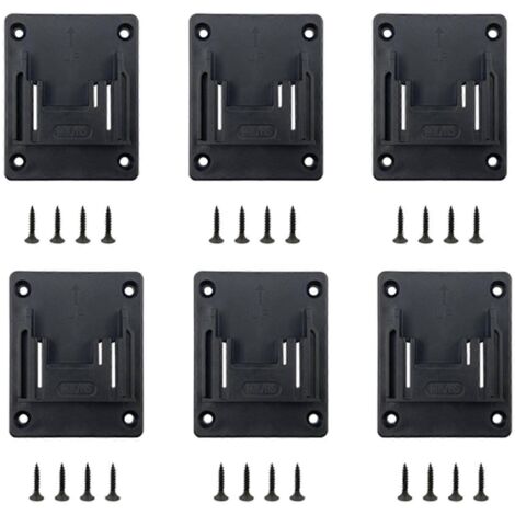 Support mural 6 pièces pour outils électriques 14.4-18V, compatible LXT Makita Bosch, rangement atelier.
