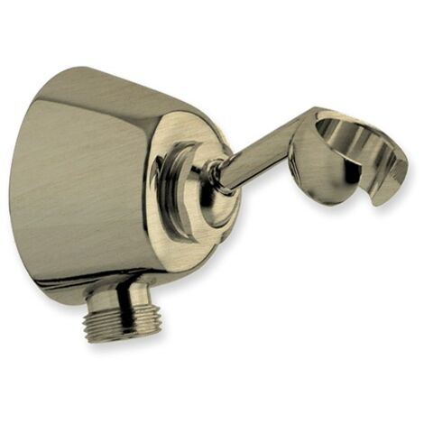 SUPPORT MURAL A ROTULE LAITON AVEC PRISE D'EAU MM1/2" METAL BROSSE - CRISTINA ONDYNA AC14777
