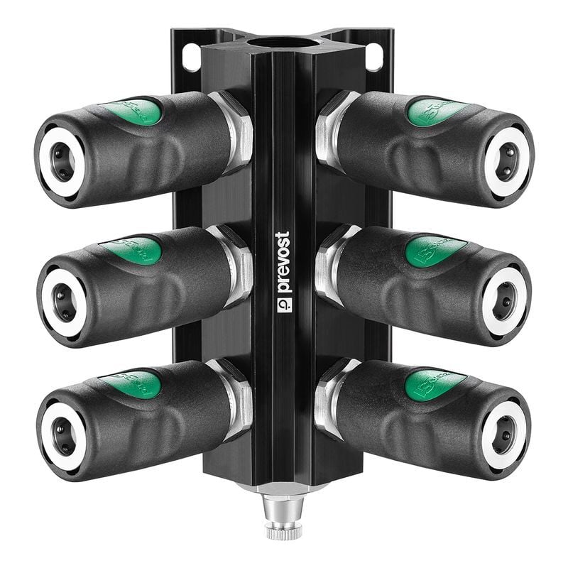 Prevost - Support mural avec raccords rapide de sécurité Filetage vers Femelle g 3/4 Femelle 3/4pouces Euro 7.2, Euro ( Prix pour 1 )