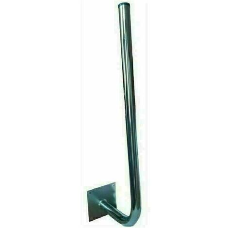 Support mural bras coudé 75 cm – Déport 25 cm – Diamètre 38 mm – Acier traité anti-corrosion pour antennes 4G 5G et paraboles – Hdme - LTE 5 G