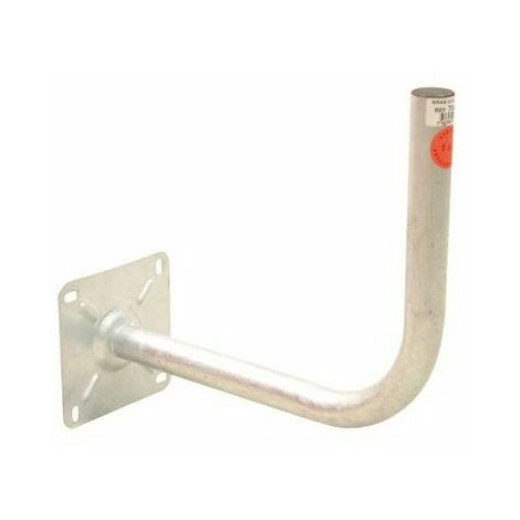 Support mural bras coude déport 40cm – Fixation parabole acier galvanisé – Diamètre 40mm – Accessoire antenne TV – Hdme