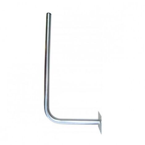 Support mural bras coudé en acier galvanisé 60cm – Déport 25cm – Fixation 4x10mm pour antennes – Robustesse et durabilité optimales – ME
