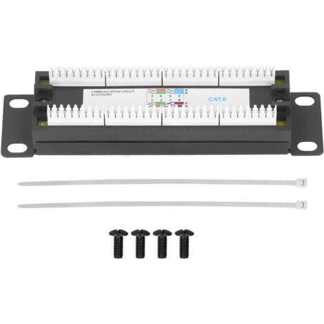 Support mural Cat6 UTP - 8 ports, panneau de brassage non blindé pour câblage réseau