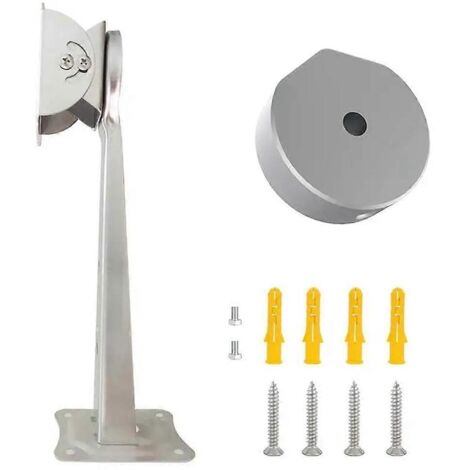 Support mural d'antenne pour kit de montage mini sur barres de toit, argent
