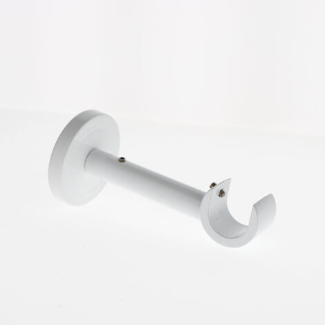 Support Mural de 10cm pour tringles à rideaux de Diam.20mm en Blanc Mat - Boulet