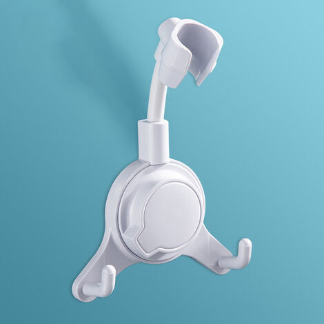 Support mural de pomme de douche auto-adhésif et rotatif à 360 °, 1 pièce,avec 2 crochets réglables ABS, pour pommeau SPA universel de salle de bain,style A